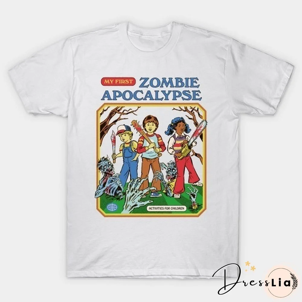 Stranger Things Children's Activities Book Design T Shirt Demon My First Zombie Apocalypse T-Shirts Evil Horror Story Tee