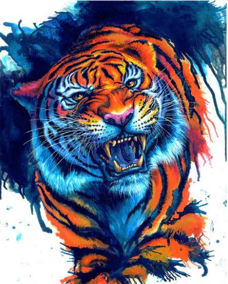 

Abstract Tiger – Paint By Numbers - 40*50CM, 501 Original