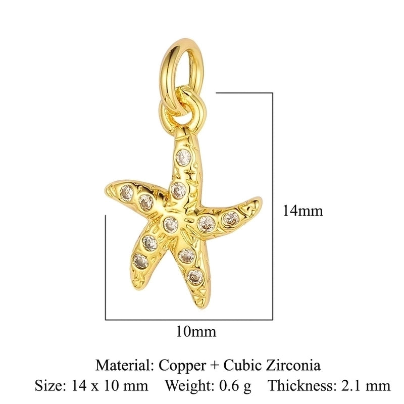 3 Pieces Retro Palm Crown Copper Plating Inlay Zircon 18k Gold Plated Charms Jewelry Accessories