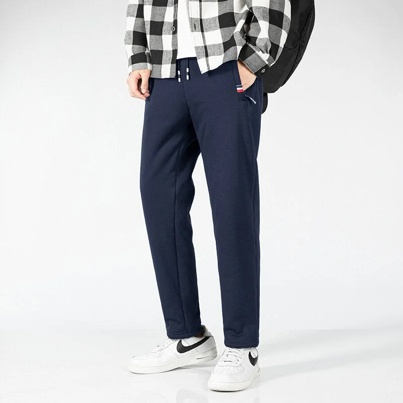 Aonga Winter Men's Trousers   New Thicken Lamb Wool Warm Casual Trousers Fashion Male Sweatpants  Loose Outdoor Men's Pants M-8XL aonga