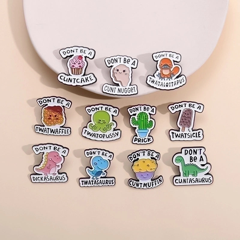 Cartoon Style Cute Animal Letter Plant Alloy Stamping Stoving Varnish Women’s Brooches