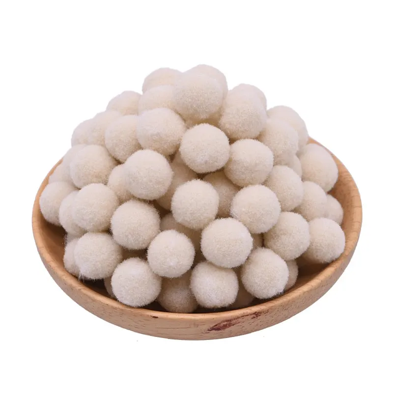 100Pcs 15-25mm Colorful Pompoms DIY Dolls Garment Handmade Material Soft Fluffy Pom Poms Ball For DIY Kids Toys Accessories