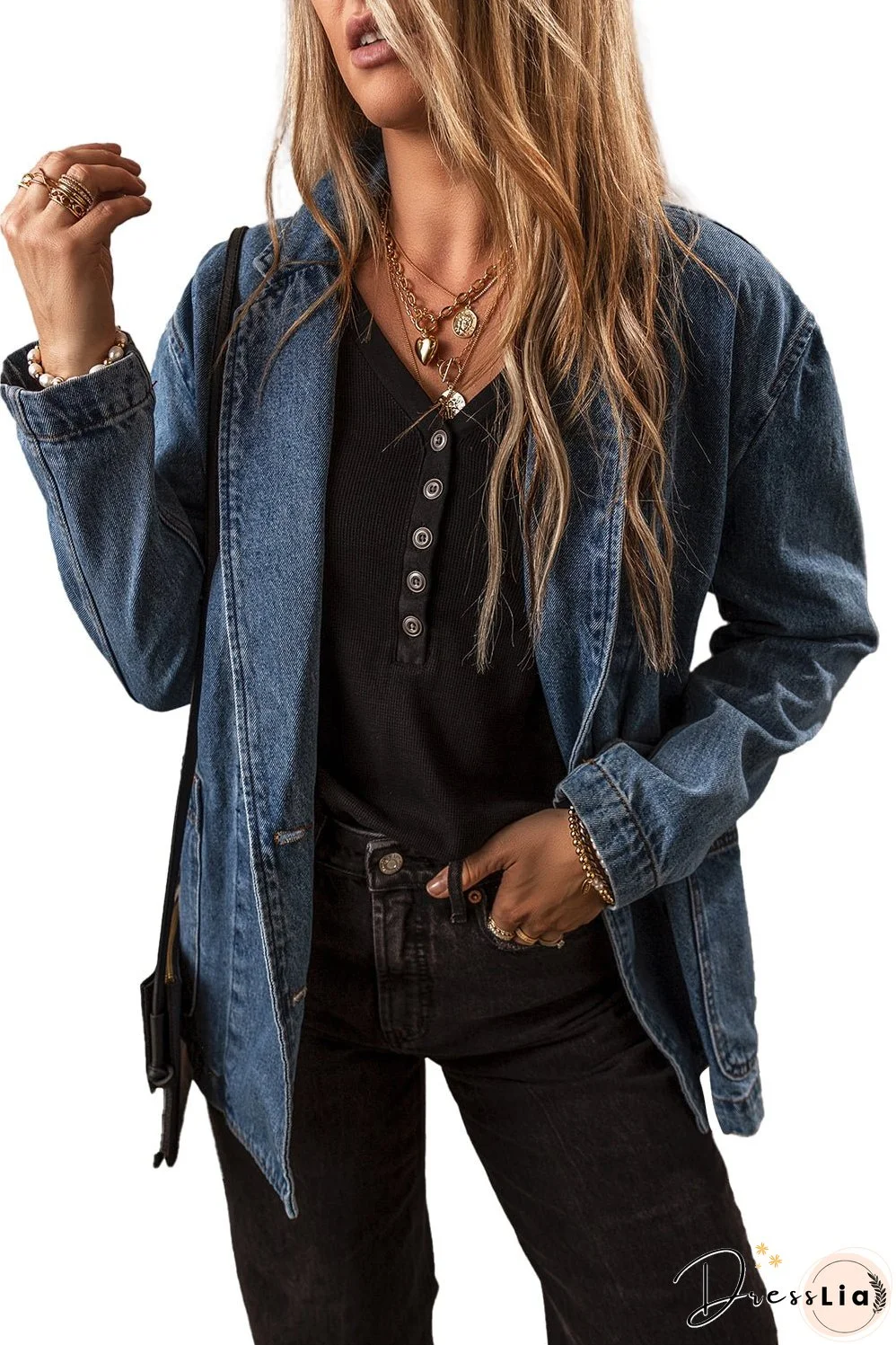 Raw Hem Denim Jacket