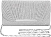 Clutch Damen Abendtasche Silber,Funkelnde Kettenabendtasche,Modische Tasche Bag Handtasche,Elegante Umschlagtasche Crossbody für Neujahrsball,Hochzeit,Party und Hochzeit