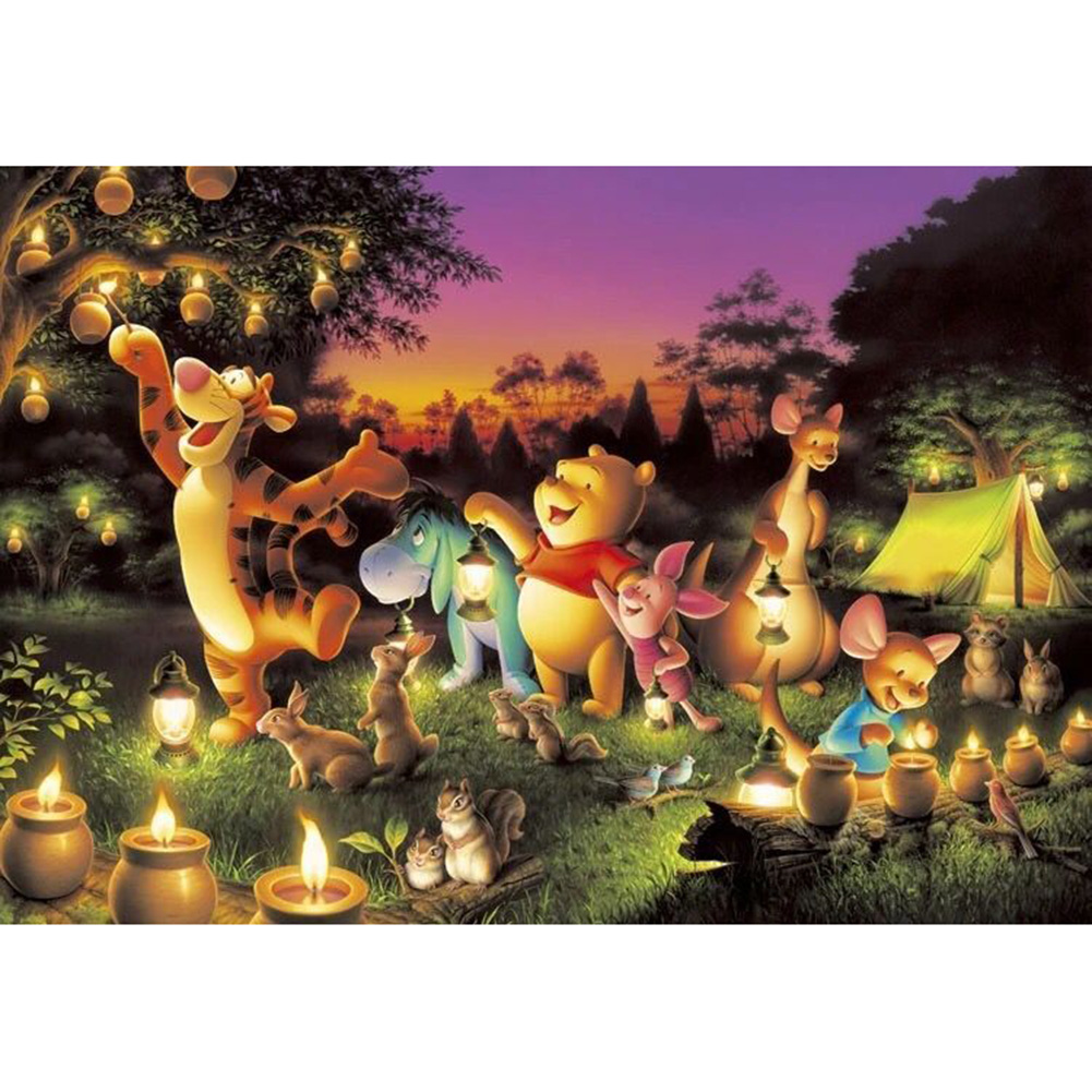 

45*65CM - Square Drill Diamond Painting - Happy Cartoon Bear, 501 Original