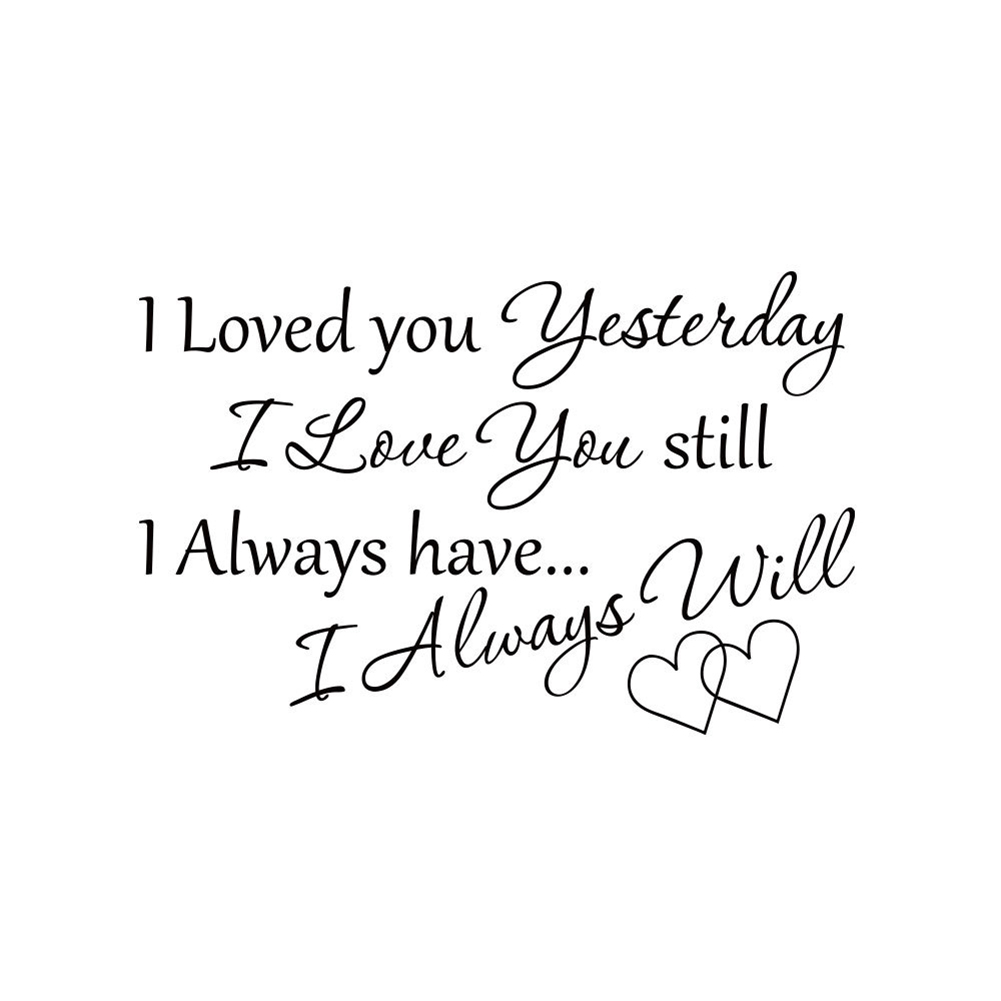 

I Love You Wall Sticker Western English Poem Removable Art Home Stickers, 501 Original