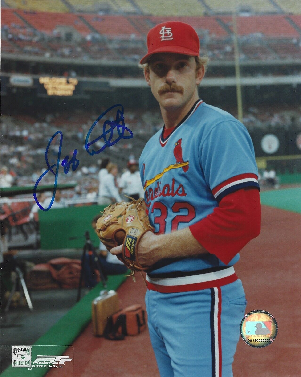 Signed 8x10 JEFF LAHTI St Louis Cardinals Autographed Photo Poster painting - COA