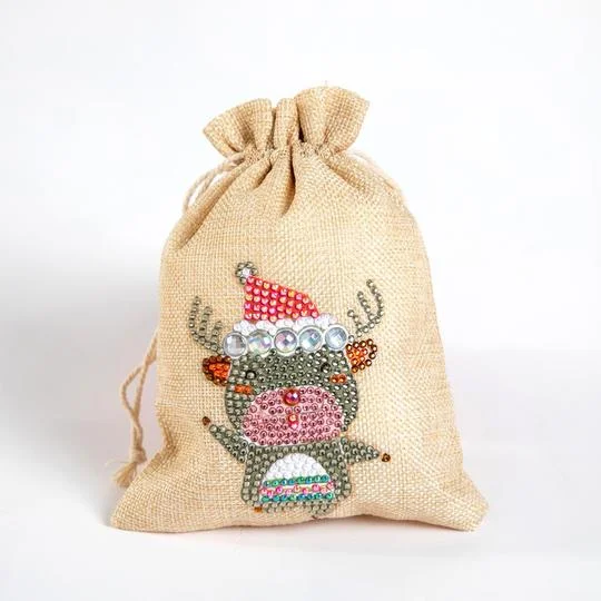 DIY Diamond Painting Christmas Gift Bag - Elk