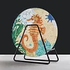 4PCS Diamond Painted Seahorse Placemats Insulated Dish Mats Comes with Mats