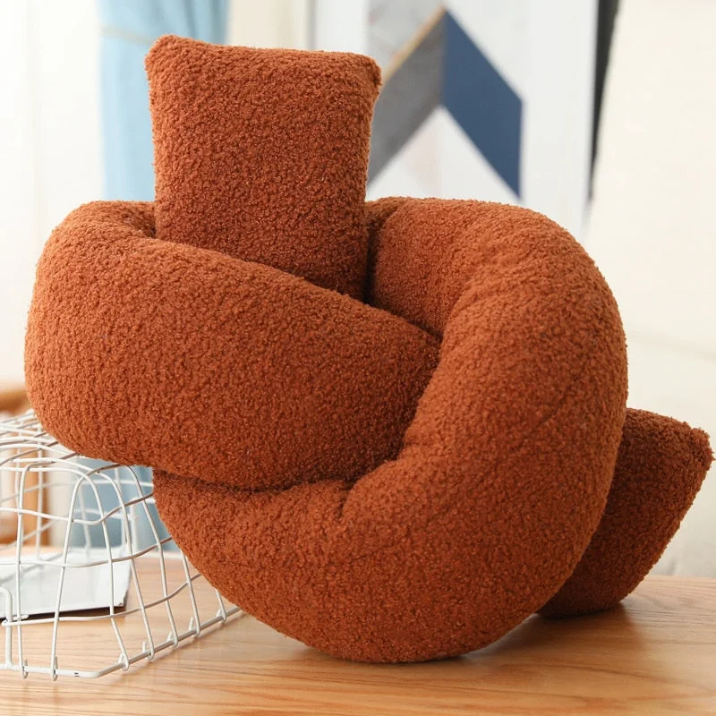 INS Nordic Luxury Flower Knot Ball Plush Pillow Baby Bed Cushion Living Room Sofa Decorative Throw Pillows Kids Toys Photo Props