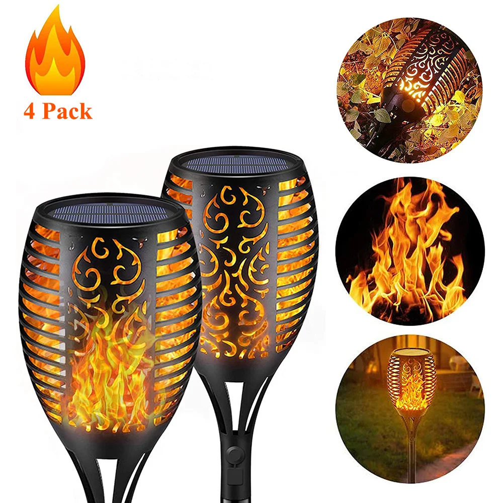 12LED 33LED Solar Flame Torch Light Flickering Waterproof Garden Decor Landscape Lawn Lamp Path Lighting Torch Outdoor Light、aliexpress、sdecorshop