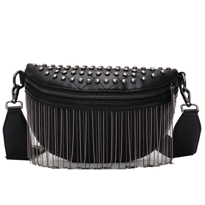 Women’s Streetwear Stripe Pu Leather Waist Bags