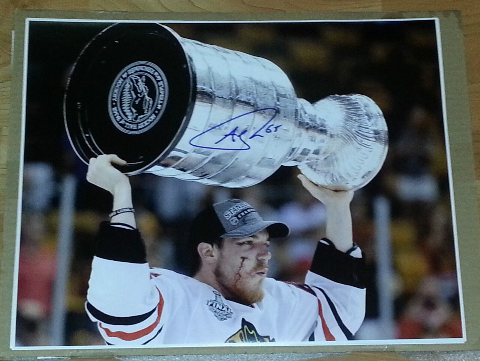 ANDREW SHAW 'CHICAGO BLACKHAWKS' 13 STANLEY CUP SIGNED 16X20 Photo Poster painting *COA *PROOF 4