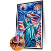 Diamond Painting -DIY Round Drill Independence Day Statue of Liberty(60*40CM)