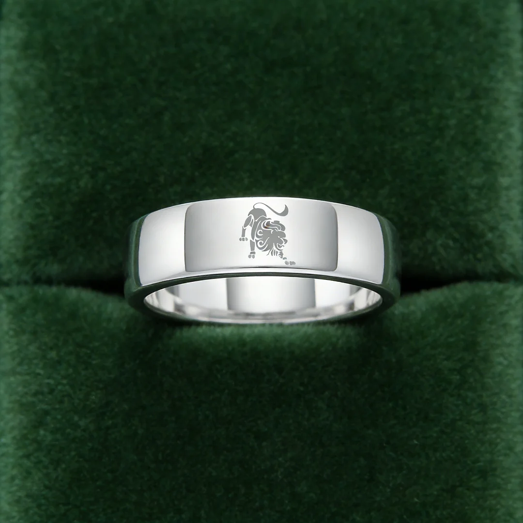 Mens Womens Flat Leo Tungsten Carbide Ring Sliver Couple Wedding Bands Top Comfort Fit 4MM 6MM 8MM Width