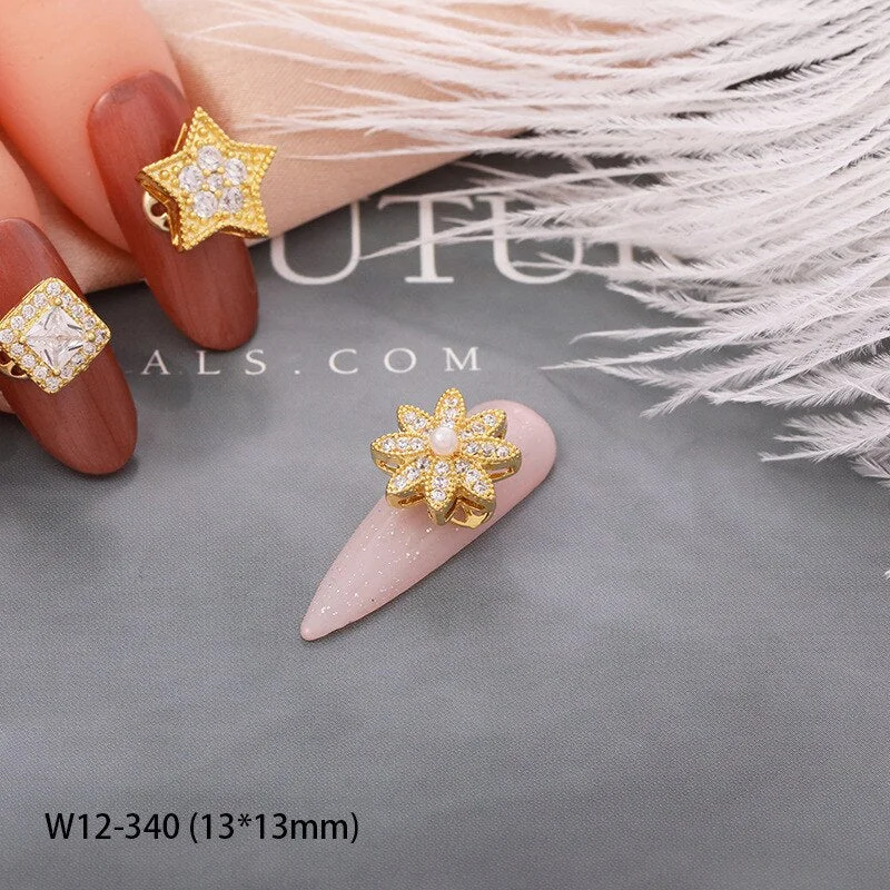 Japanese Nail Art Zircon High Speed Transfer Beads Rotatable Nail Alloy Pearlescent Nail Accessories DIY Nail Designer Supplies