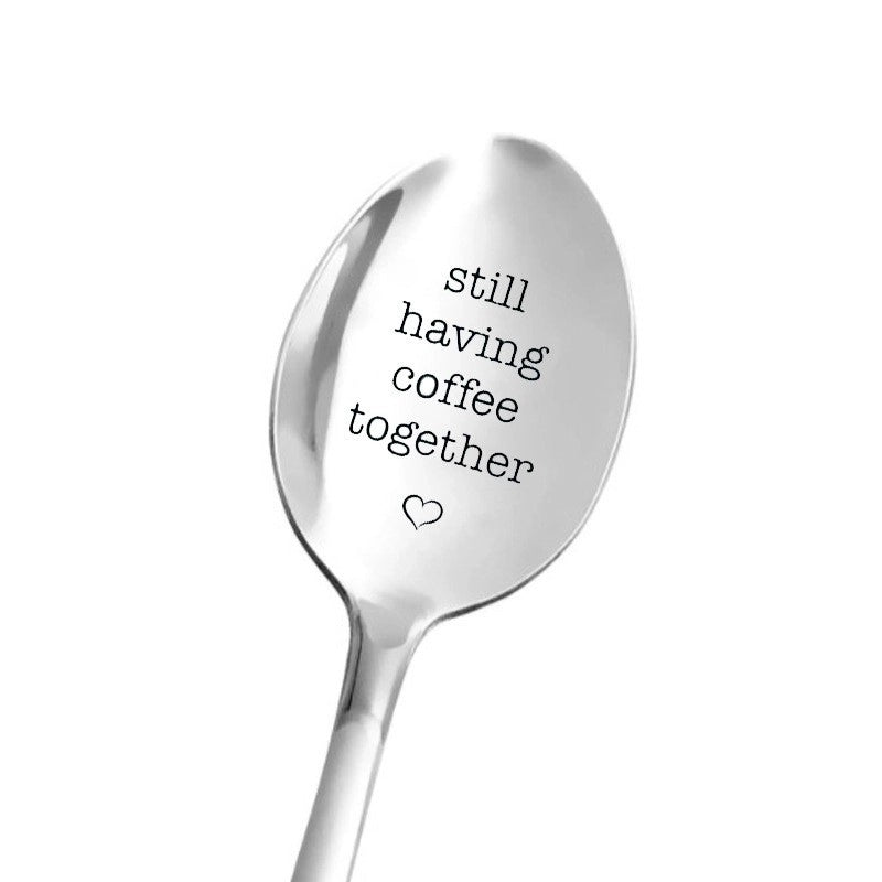 Fashion Letter Stainless Steel Spoon
