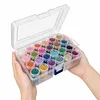 24Pcs Round Bottles No Insert Diamond Painting Containers Multi Purpose Portable Plastic Case Box with Stickers & Compartments Arts Crafts Storage Bottle for Hardware Rhinestone (24pcs-no)