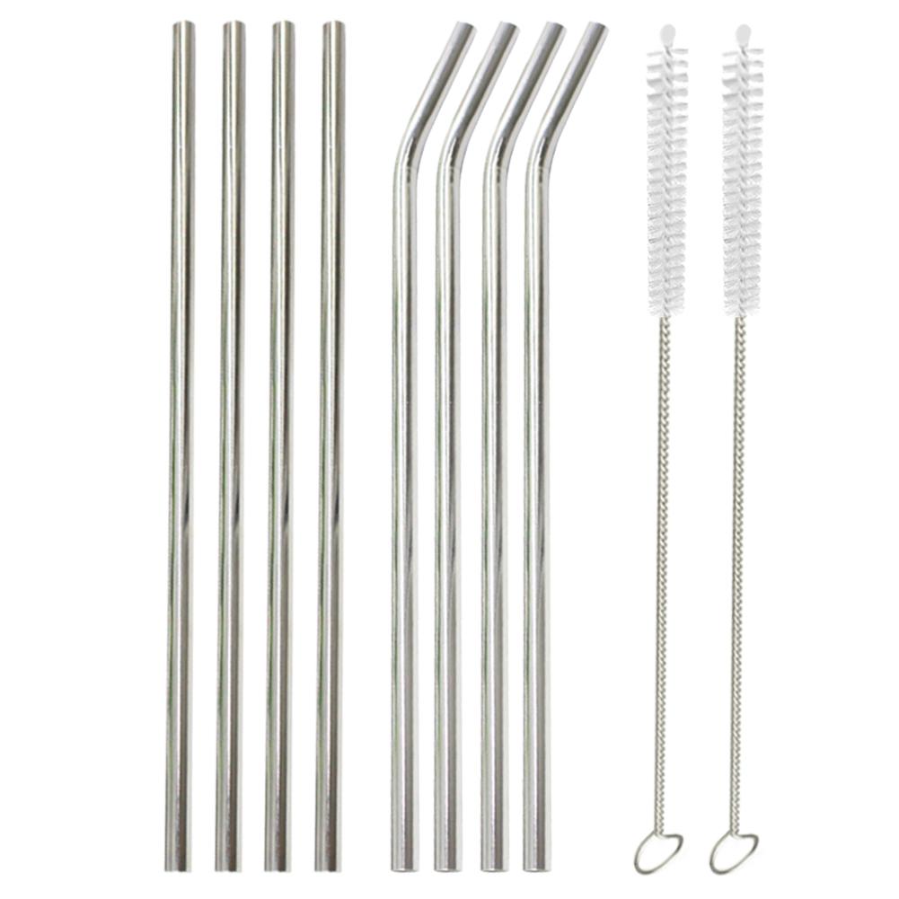 

8pcs Stainless Steel Metal Drinking Straws+2 Cleaning Brushes Sets, 501 Original