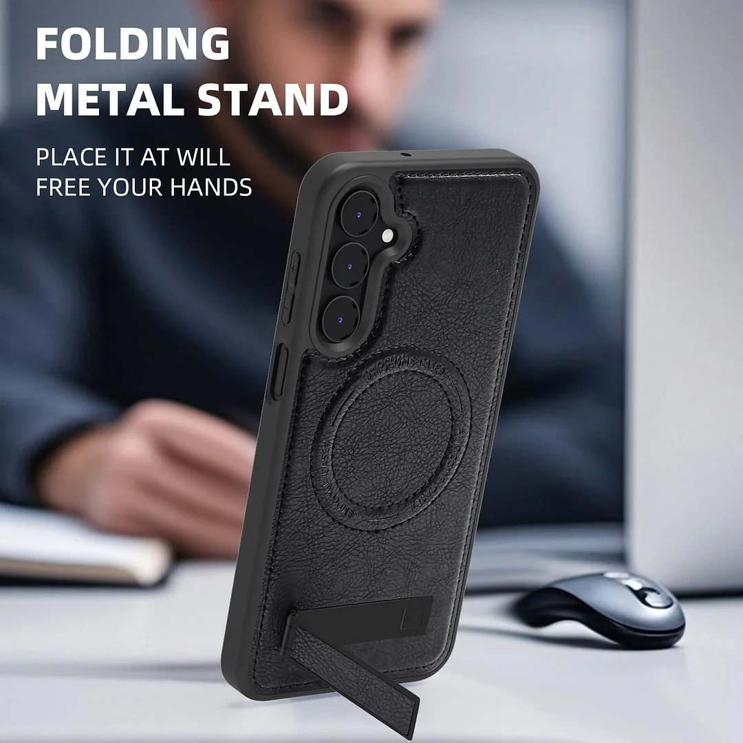 Samsung Galaxy Z Fold 6 Leather Case Magnetic Protective Case Holder Phone Case