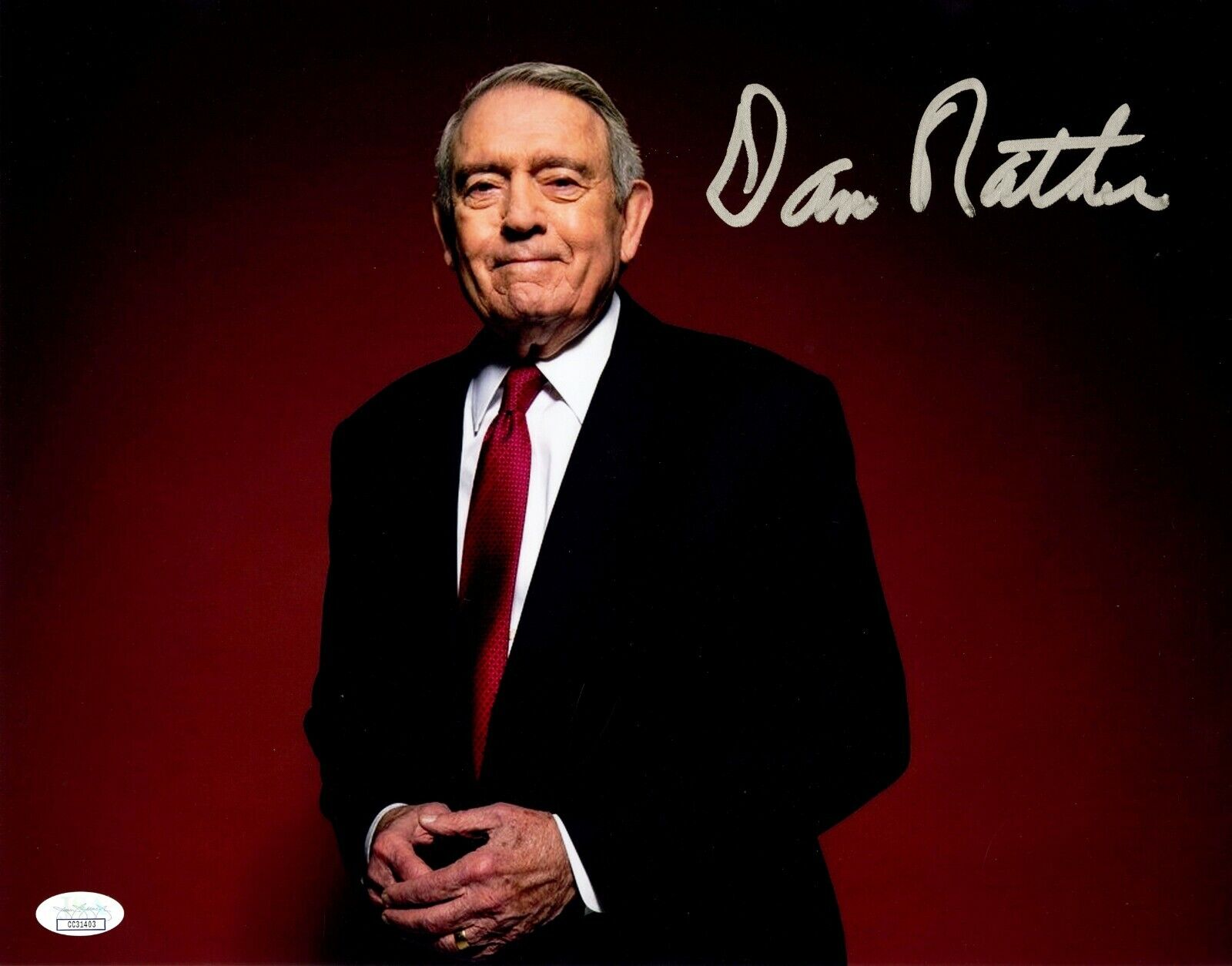 Dan Rather Signed 11x14 Photo Poster painting JSA COA 1/1 Autograph CBS 60 Minutes Anchor News