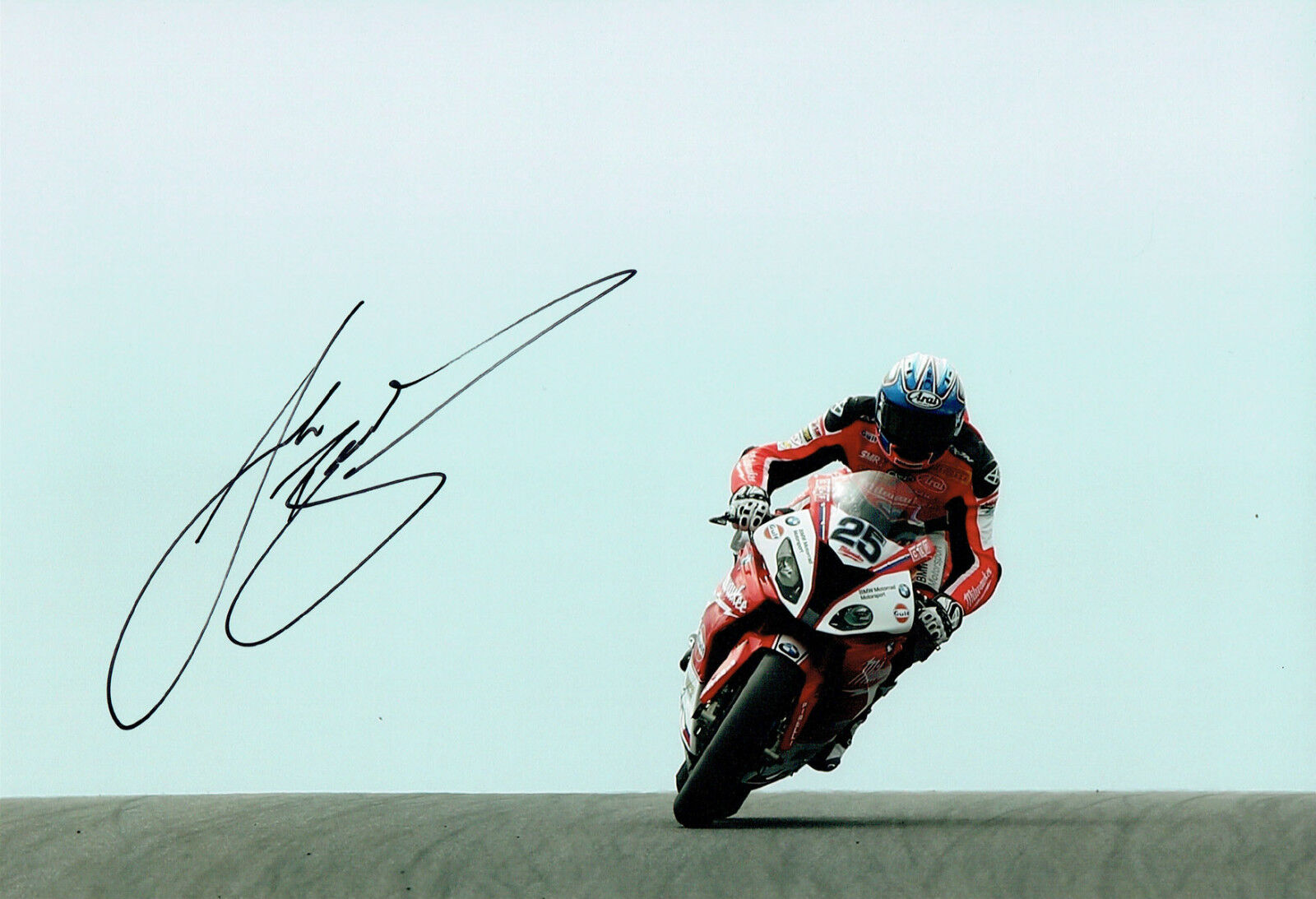 Josh BROOKES SIGNED WSBK Milwaukee BMW Rider Autograph 12x8 Photo Poster painting D AFTAL COA