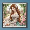 (Multi-Style)Literary Lady-Partial Special Shaped Diamond Painting 30*30CM