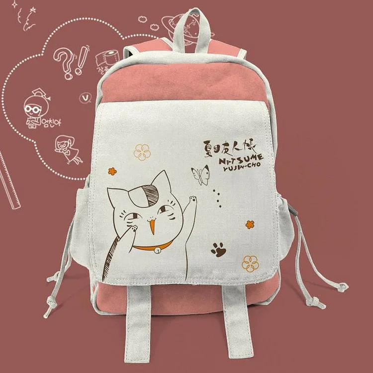 [Natsume Yuujinchou] Kawaii Neko Sensei Canvas Backpack SP165401