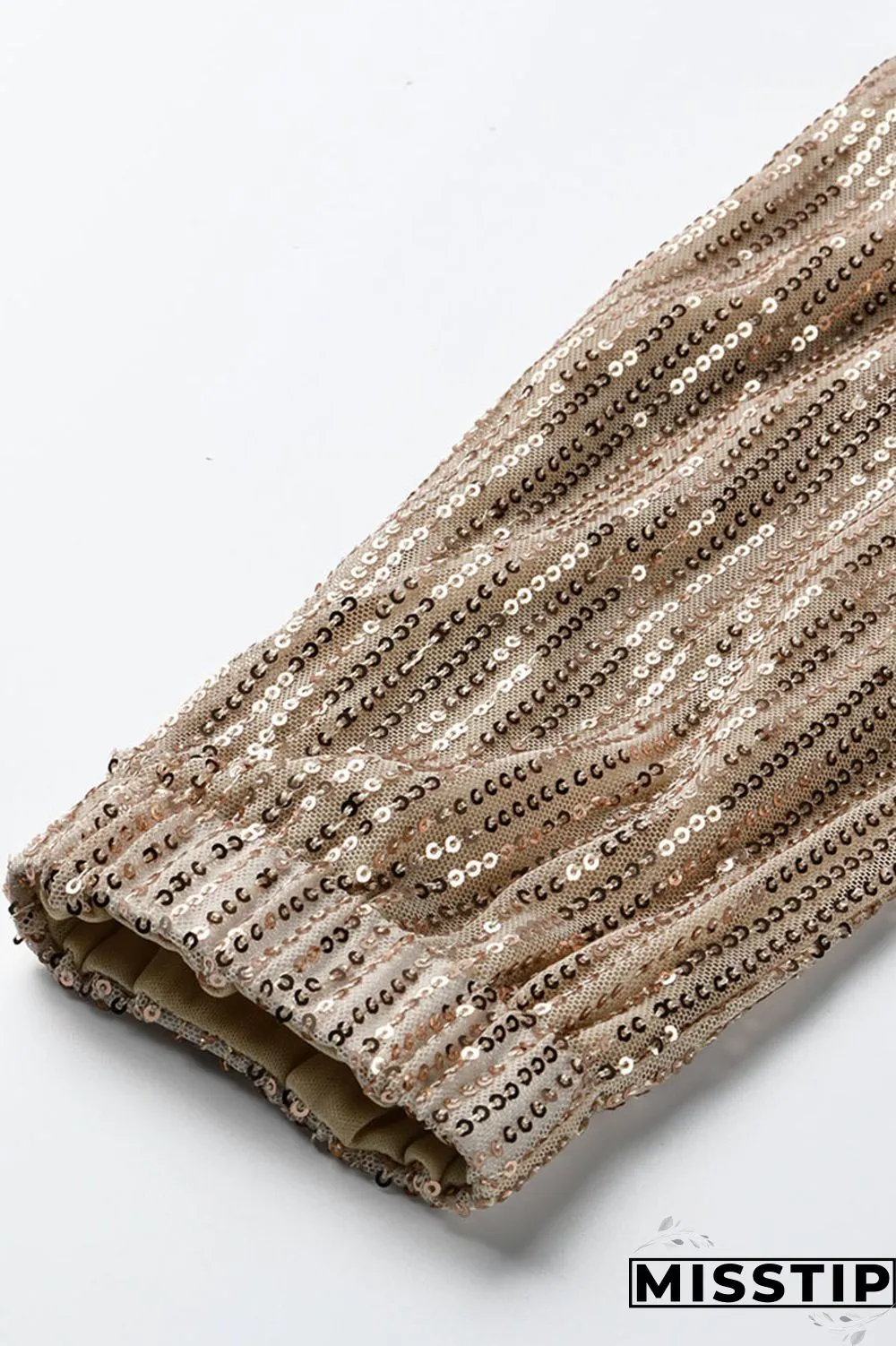 Gold Sexy Solid Sequins Mid Waist Pencil Bottoms