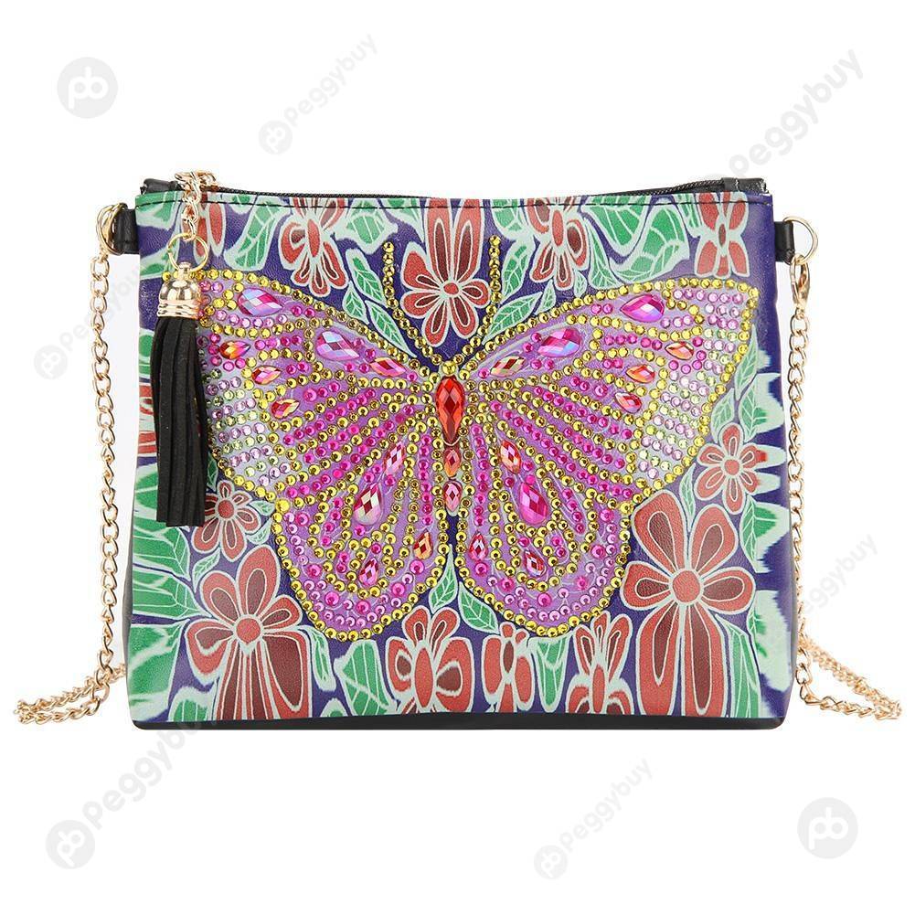 

Butterfly-DIY Creative Diamond Wristlet Bag, 501 Original
