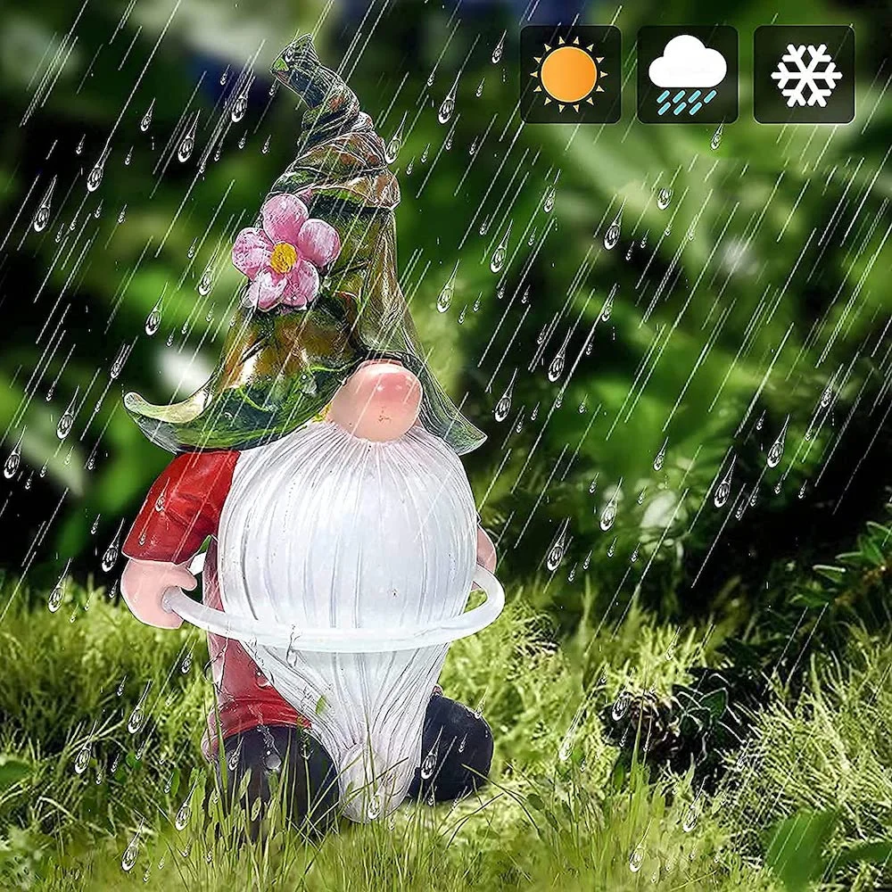 Solar Hula Hoop Garden Gnome