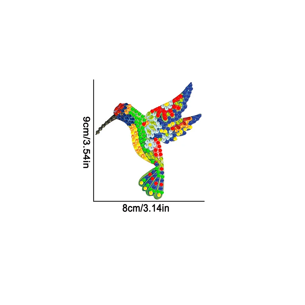 DIY Hummingbird Suncatcher Double Sided Crystal Painting Ornament for Window Decor