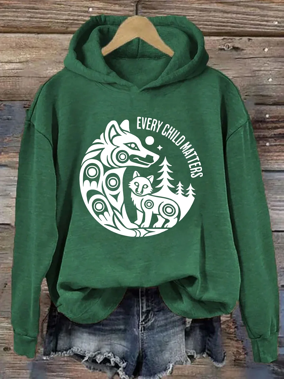 Indigenous Fox Wolf  Hoodie