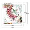 Diamond Painting-DIY Crystal Rhinestone Hummingbird Holding Flowers