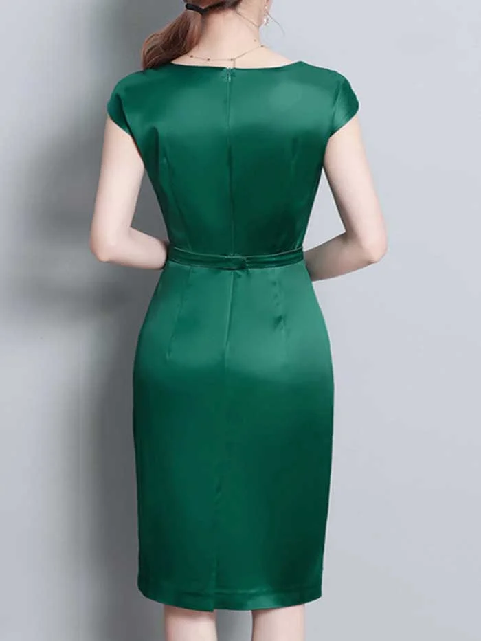 V-neck sleeveless dress bottoming dress