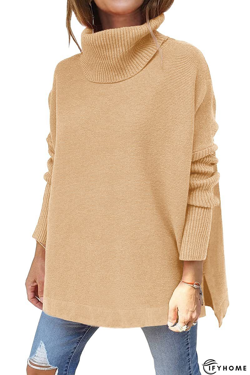 Vintage Long Sleeve Turtleneck Tunic Top | IFYHOME