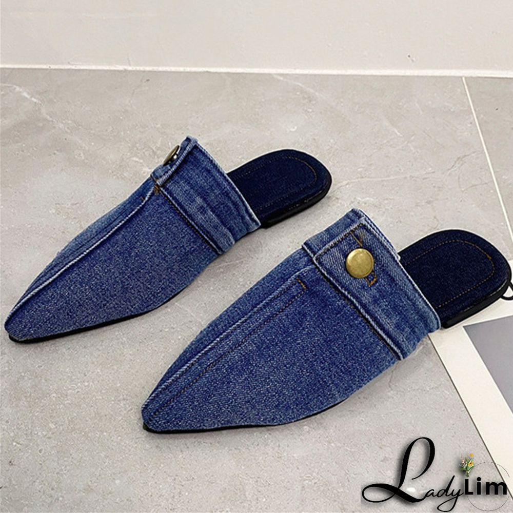Deep Blue Fashion Casual Patchwork Pointed Comfortable Shoes