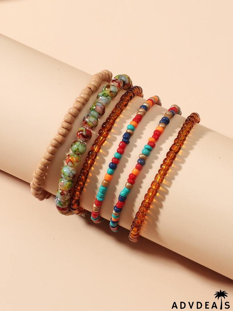 6pcs Beaded Bracelet