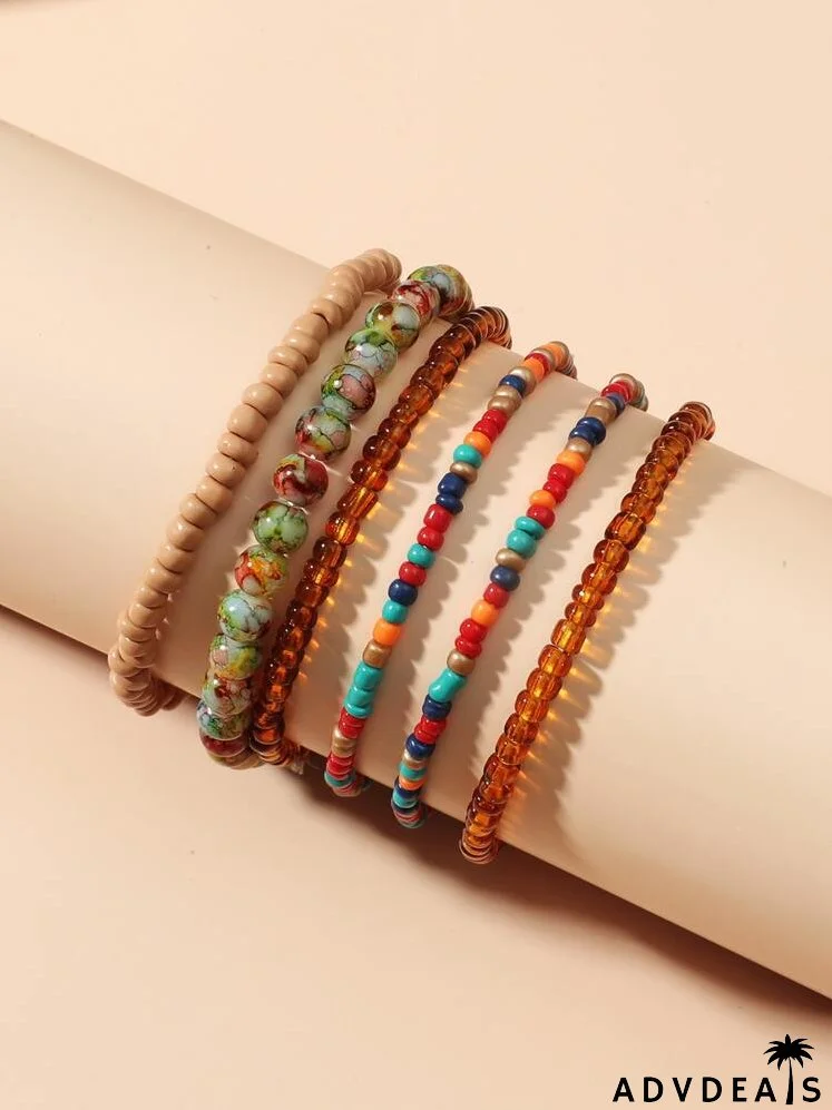 6pcs Beaded Bracelet
