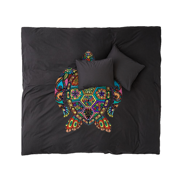 The Colorful Turtle, Turtle Duvet Cover Set