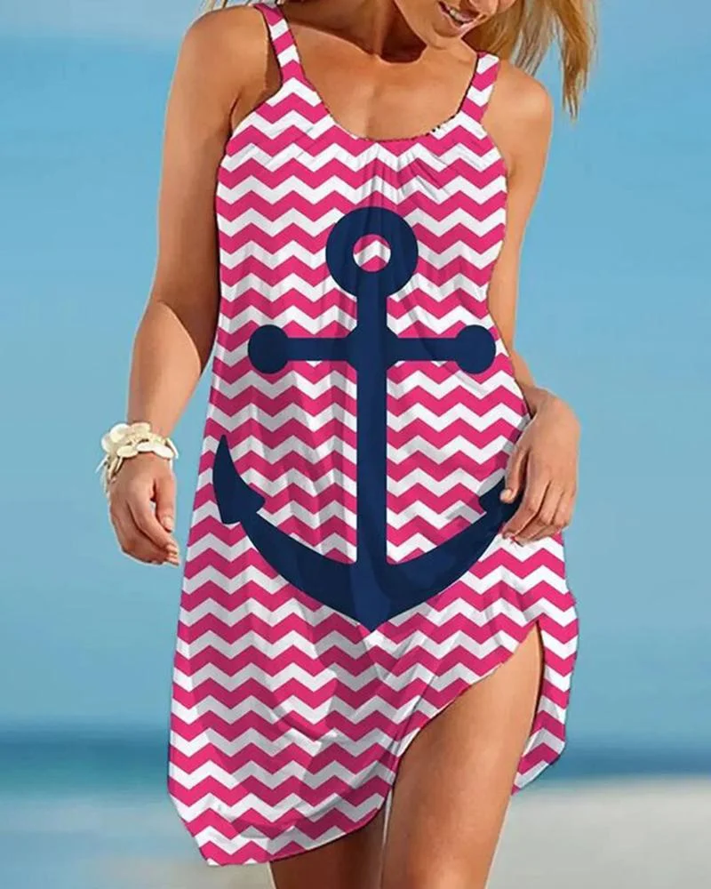 Women's printed dress-031002