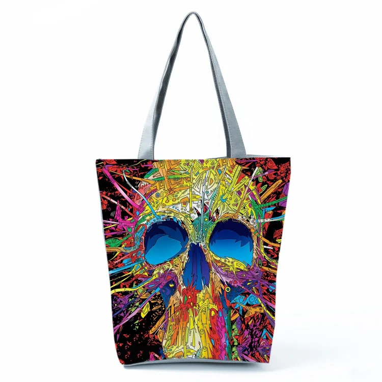Zipped Tote Bag - Halloween Skull