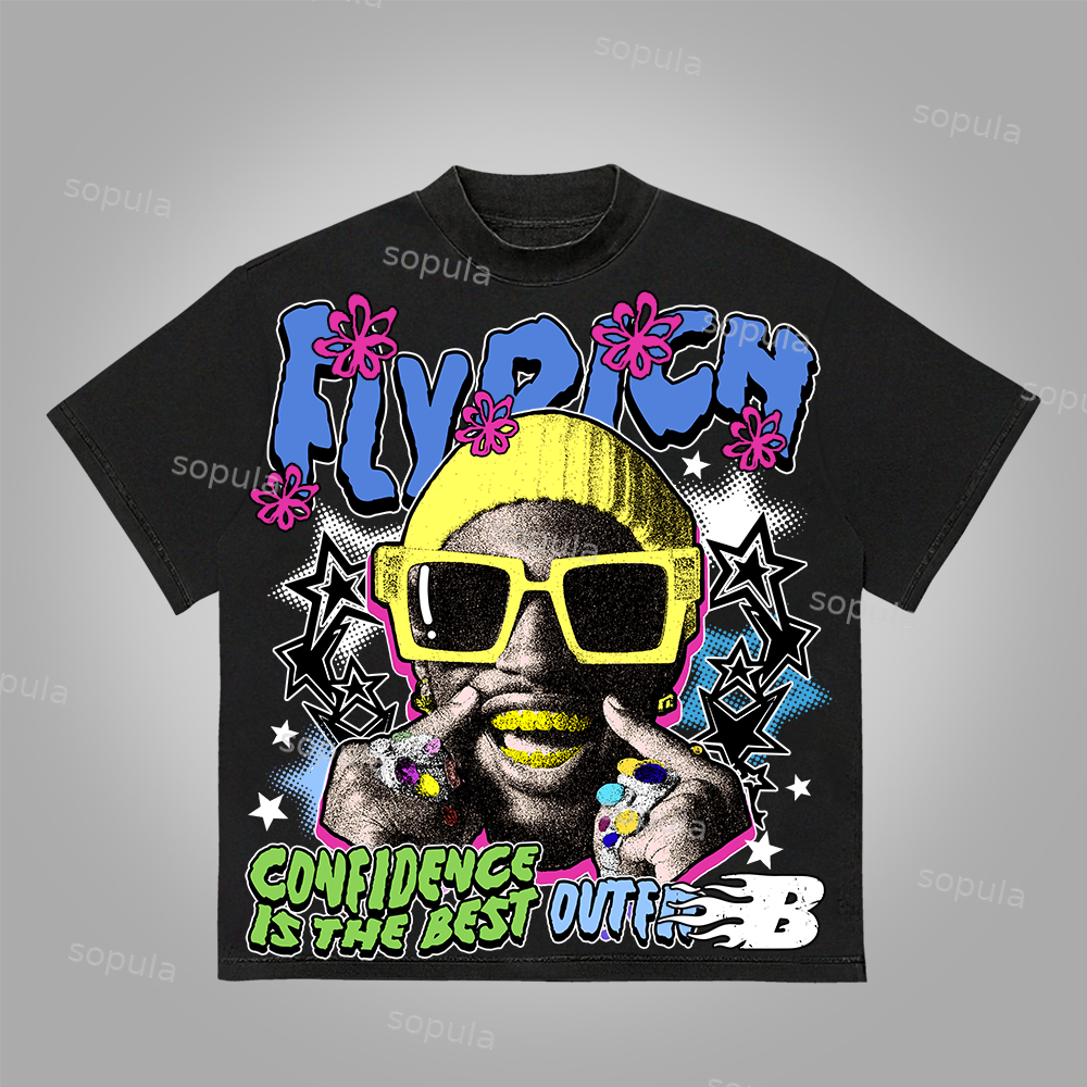 Sopula Rich At Your Fingertips Graphic Cotton T-Shirt - Sopula｜Premium Graphic Tees & Graphic Clothing