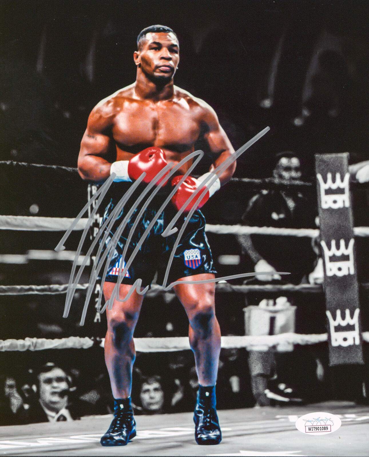 Mike Tyson Authentic Signed 8x10 Vertical Spotlight Photo Poster painting JSA Witness