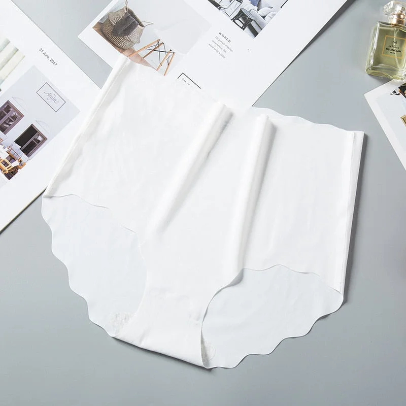 1pcs High Rise Seamless Panties For Woman Underwear Briefs Wave Solid Female Panties New Underwear Seamless Panties For Ladies