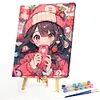 Cartoon Girl-Paint by Numbers Acrylic Painting 40*50CM