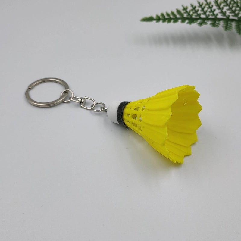 Minimalist Sports Badminton Plastic Unisex Bag Pendant Keychain