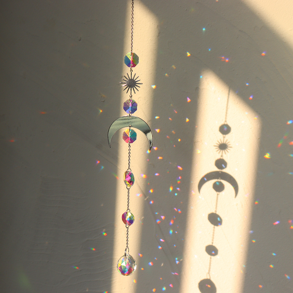 

Star Moon - Art Crystal Suncatcher, 501 Original