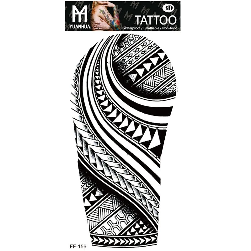 Sdrawing Forest Tattoo Sticker for Men Women Children Tiger Wolf Death Skull Temporary Tattoo Fake Henna Skeleton King Animal Tatoo