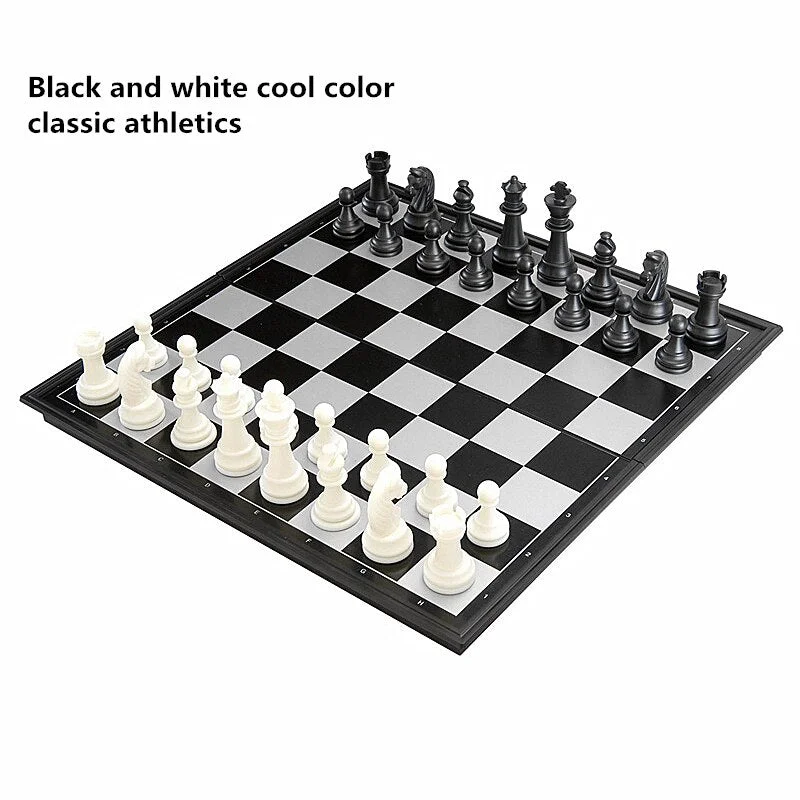 A Complete Set of High Quality Medieval Chess 32 Black and White Pieces International Matches Sports Games Children Gifts